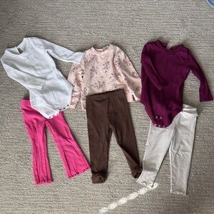 Toddler Girl Mix n Match Long Sleeve Pant Bundle Spring Fall Stretchy Size 18M